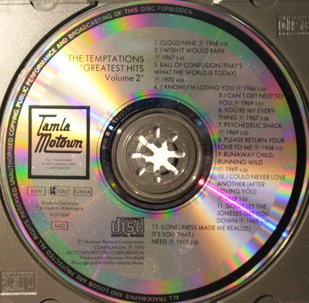 The Temptations : Greatest Hits II (CD, Comp)