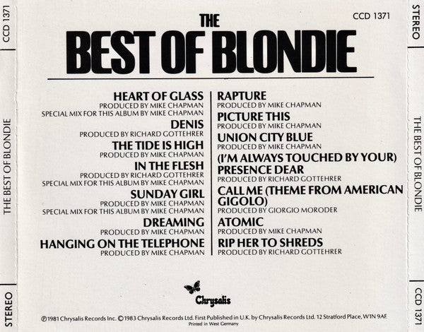 Blondie : The Best Of Blondie (CD, Comp, RE)