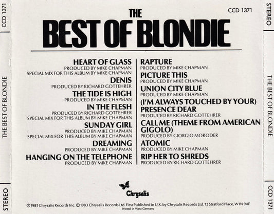 Blondie : The Best Of Blondie (CD, Comp, RE)