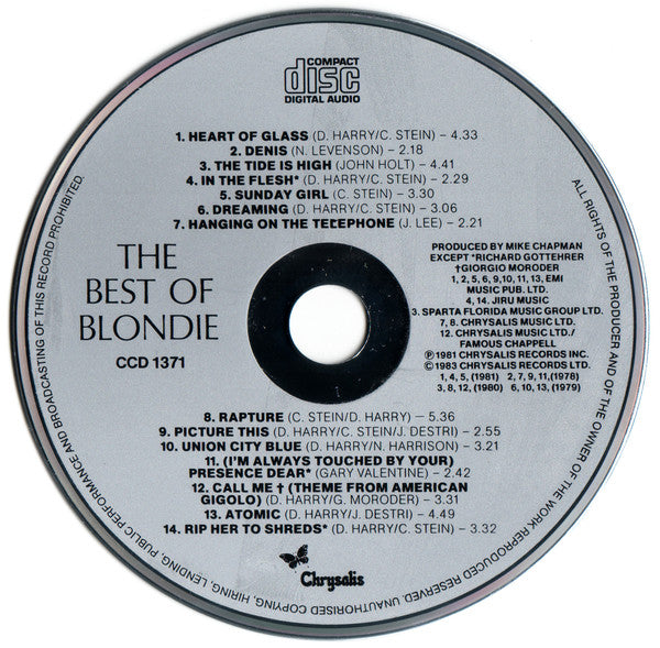 Blondie : The Best Of Blondie (CD, Comp, RE)