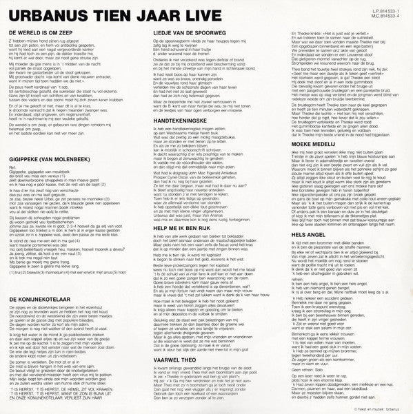 Urbanus : Tien Jaar Live (3xLP, Album, Gat)