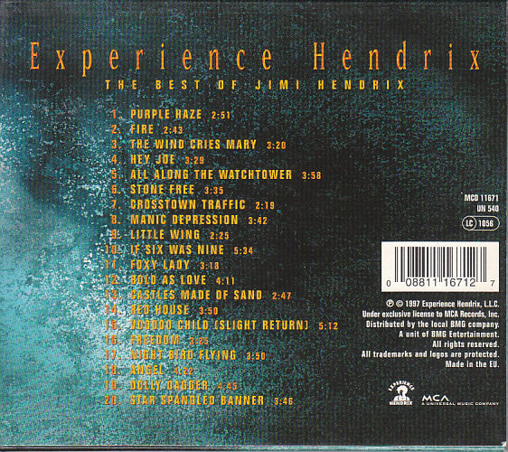 Jimi Hendrix : Experience Hendrix - The Best Of Jimi Hendrix (CD, Comp, RE, RM, O-C)