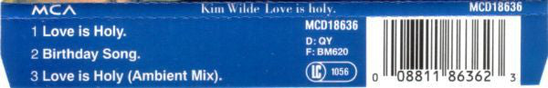Kim Wilde : Love Is Holy (CD, Maxi)