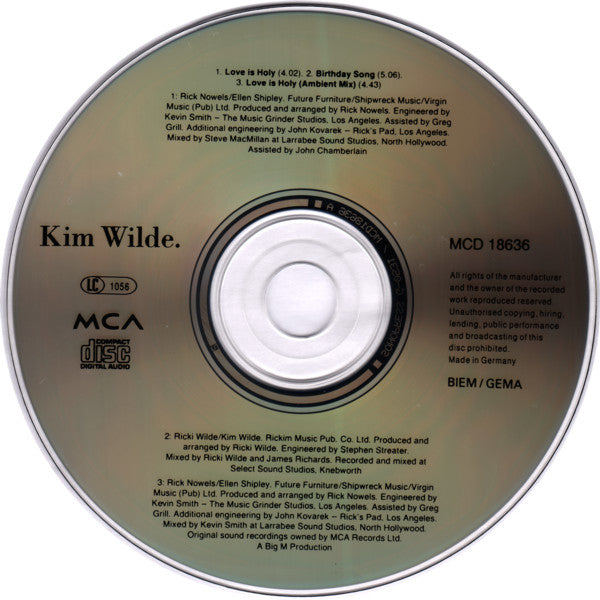 Kim Wilde : Love Is Holy (CD, Maxi)