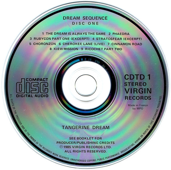 Tangerine Dream : Dream Sequence (2xCD, Comp)