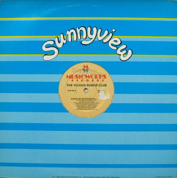 Vicious Rumor Club : Rumor Rap (Yeah, Yeah That's It) (12")