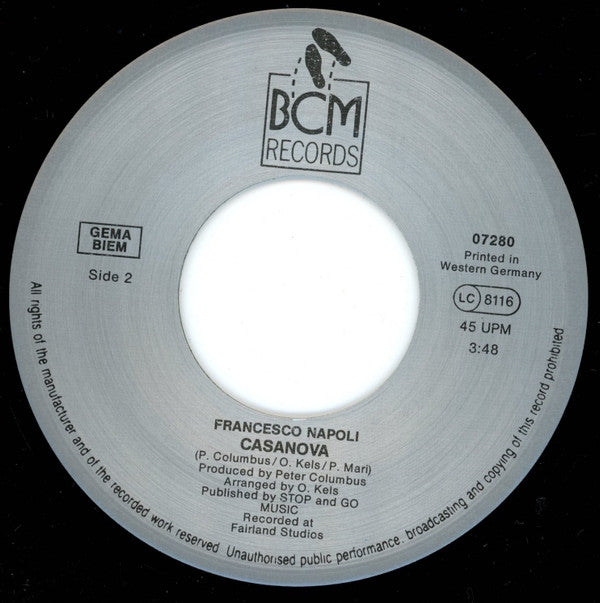 Francesco Napoli : Si ... Cara Mia Si (7", Single)