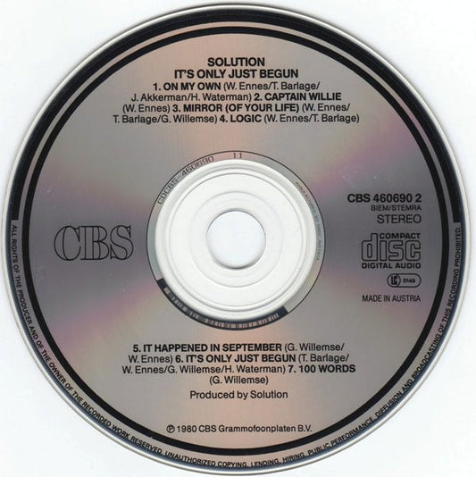 Solution (4) : ...It's Only Just Begun... (CD, Album)