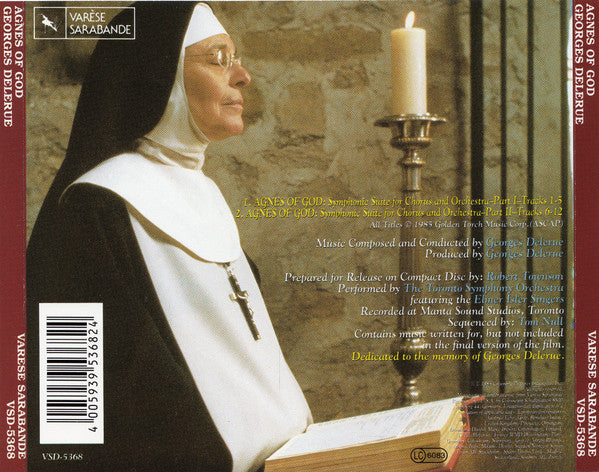 Georges Delerue : Agnes Of God (Original Motion Picture Soundtrack) (CD, Album, RP)