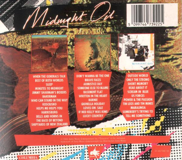 Midnight Oil : Red Sails In The Sunset / Place Without A Postcard / 10, 9, 8, 7, 6, 5, 4, 3, 2, 1 (3xCD + Box, Comp)