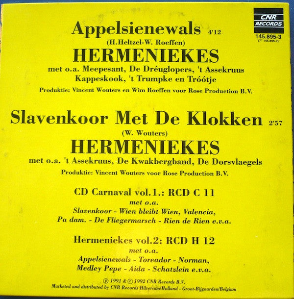 Hermeniekes : Appelsienewals / Slavenkoor Met De Klokken (CD, Single)