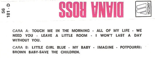 Diana Ross : Touch Me In The Morning (Cass, Album)