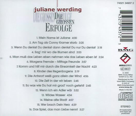 Juliane Werding : Die Grossen Erfolge (CD, Comp, RE)