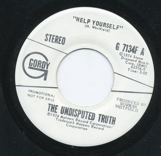 The Undisputed Truth : Help Yourself (7", Single, Promo)