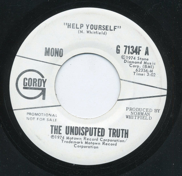 The Undisputed Truth : Help Yourself (7", Single, Promo)