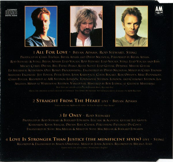 Bryan Adams, Rod Stewart, Sting : All For Love (CD, Maxi)