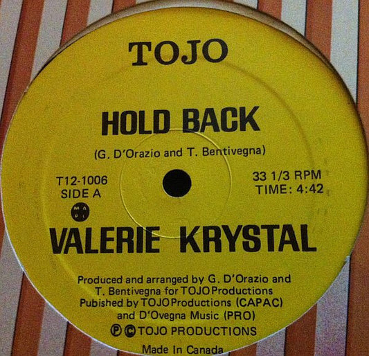 Valerie Krystal : Hold Back (12")
