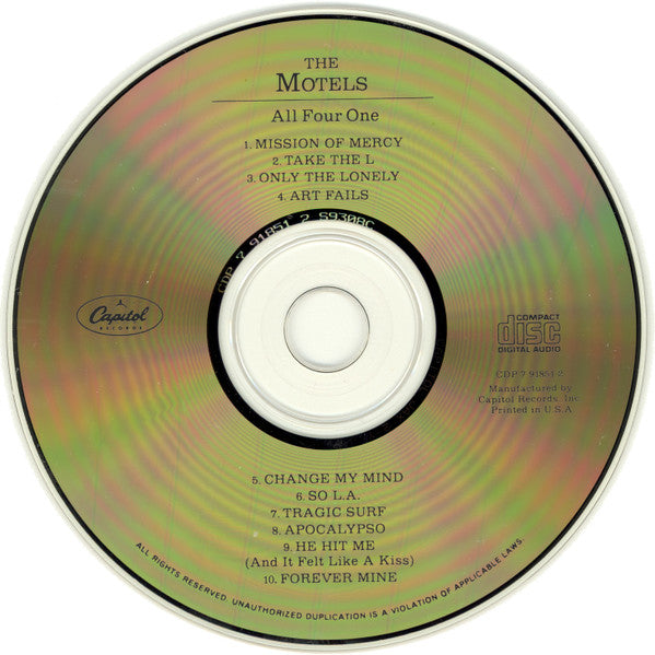 The Motels : All Four One (CD, Album, RE, RM)