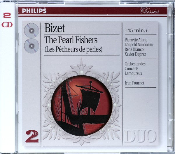 Georges Bizet - Pierrette Alarie, Leopold Simoneau, René Bianco, Xavier Depraz, Orchestre Des Concerts Lamoureux, Jean Fournet : The Pearl Fishers (2xCD, RE)