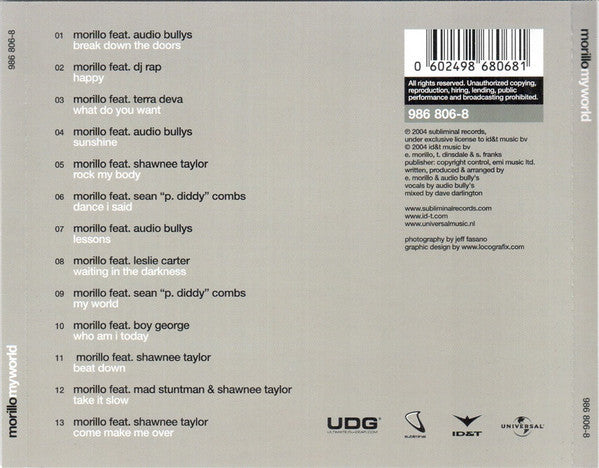 Erick Morillo : My World (CD, Album)