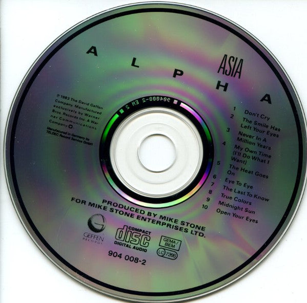 Asia (2) : Alpha (CD, Album, RE)