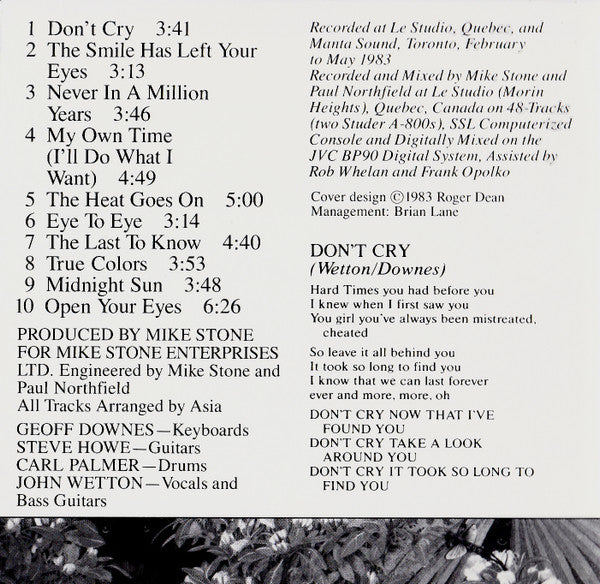 Asia (2) : Alpha (CD, Album, RE)