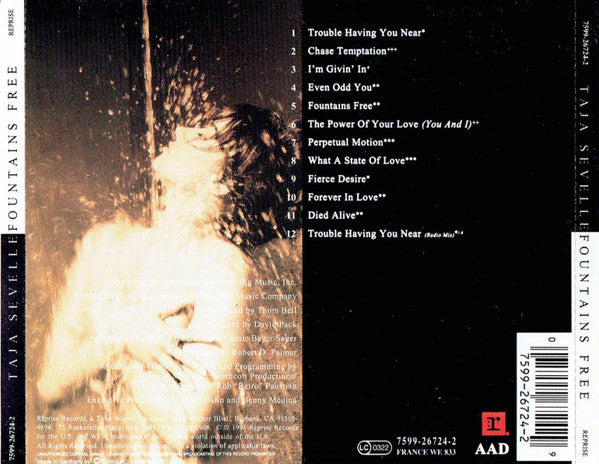 Taja Sevelle : Fountains Free (CD, Album)