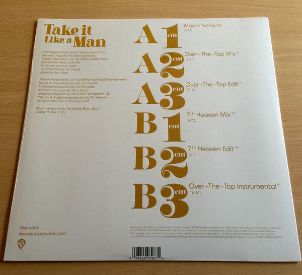 Cher : Take It Like A Man (12", Single)