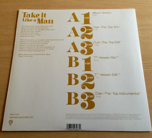 Cher : Take It Like A Man (12", Single)