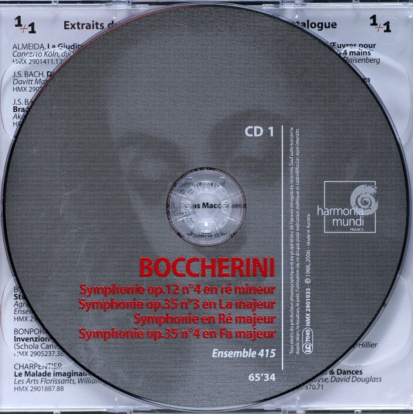 Luigi Boccherini - Ensemble 415, Chiara Banchini, Agnès Mellon : Stabat Mater / Symphonies (2xCD, Comp)