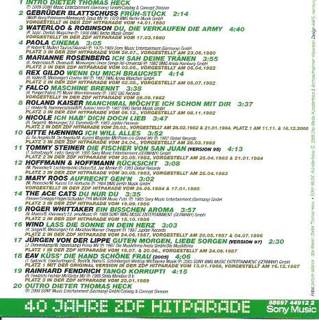 Various : 40 Jahre ZDF Hitparade - Die 80'er (CD, Comp)