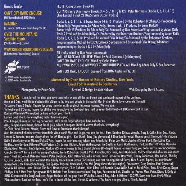 The Robertson Brothers : Here (CD, Album, RE)