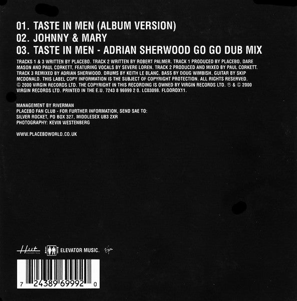 Placebo : Taste In Men (CD, Single)