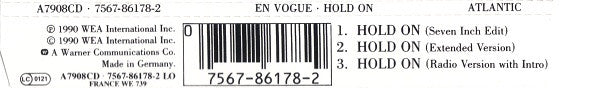 En Vogue : Hold On (CD, Single)