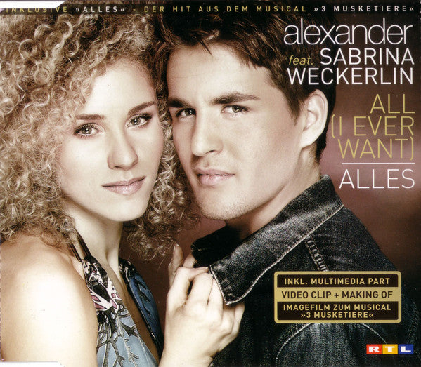 Alexander Klaws feat. Sabrina Weckerlin : All (I Ever Want) (CD, Maxi, Enh)