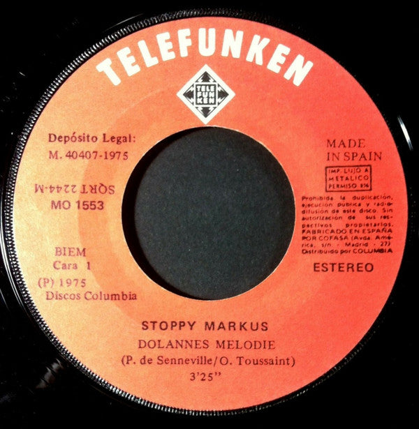 Stoppy Markus : Dolannes Melodie / Tornero (7")