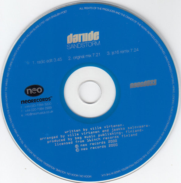 Darude : Sandstorm (CD, Single)