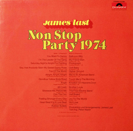 James Last : Non Stop Party 1974 (LP, Club, P/Mixed)