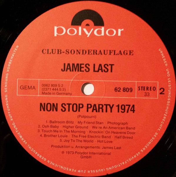 James Last : Non Stop Party 1974 (LP, Club, P/Mixed)