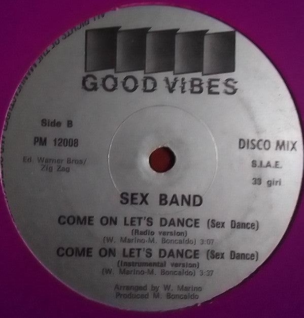 Sex Band : Come On Let's Dance (Sex Dance) (12")