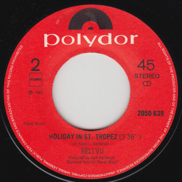Bellvu : Stop In The Name Of My Heart (7", Single)