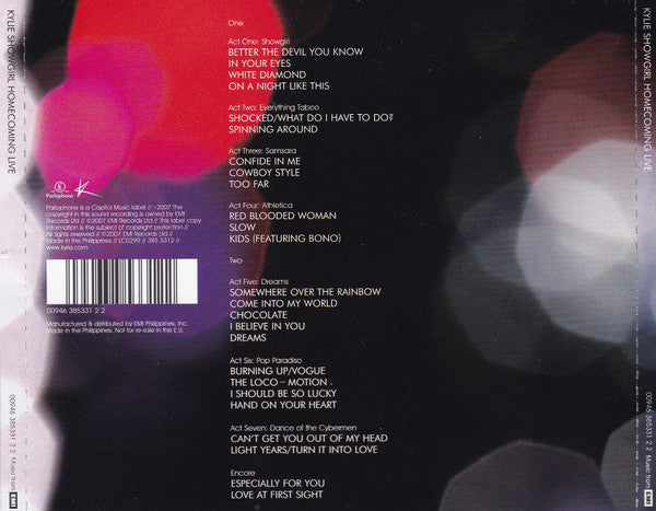 Kylie Minogue : Showgirl Homecoming Live (2xCD, Album)