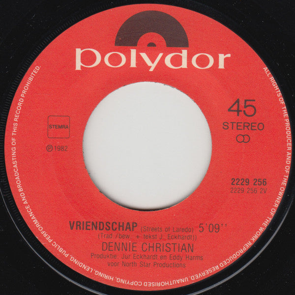 Dennie Christian : Auf Wiederseh'n / Vriendschap  (7", Single)