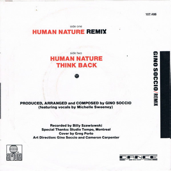 Gino Soccio : Human Nature (Remix) (7", Single)