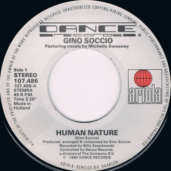 Gino Soccio : Human Nature (Remix) (7", Single)