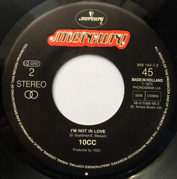 10cc : I'm Mandy Fly Me (7", Single)