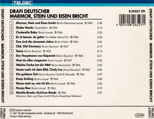 Drafi Deutscher : Marmor, Stein Und Eisen Bricht (CD, Comp)