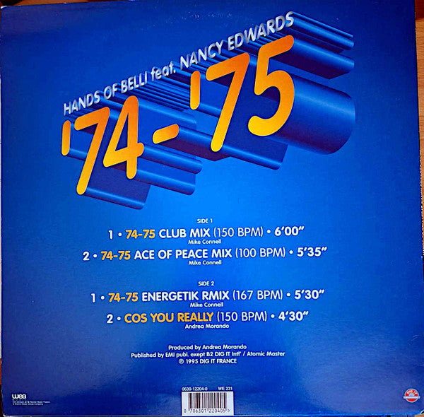 Hands Of Belli Feat. Nancy Edwards : '74 - '75 (12", Maxi)