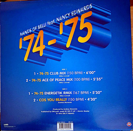 Hands Of Belli Feat. Nancy Edwards : '74 - '75 (12", Maxi)