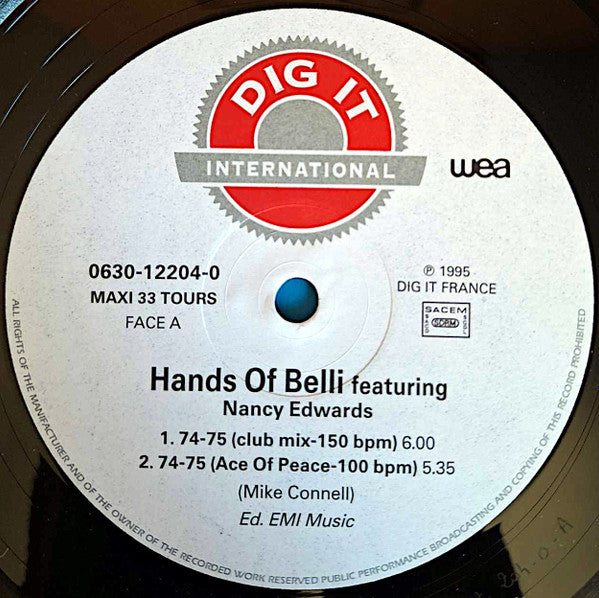 Hands Of Belli Feat. Nancy Edwards : '74 - '75 (12", Maxi)